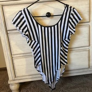 black and white striped shirt